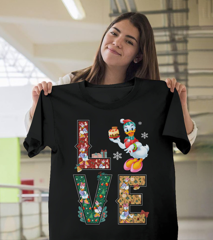 Daisy Duck Christmas Love Holiday Theme T-Shirt