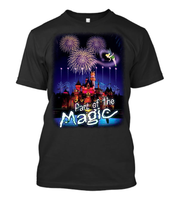 Part Of The Magic Disney Tinker Bell Fireworks Castle T-Shirt