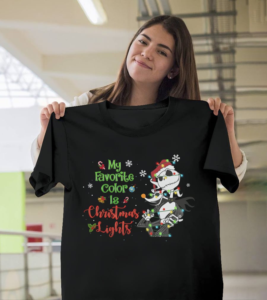 My Favorite Color Is Christmas Lights Jack Skellington T-Shirt