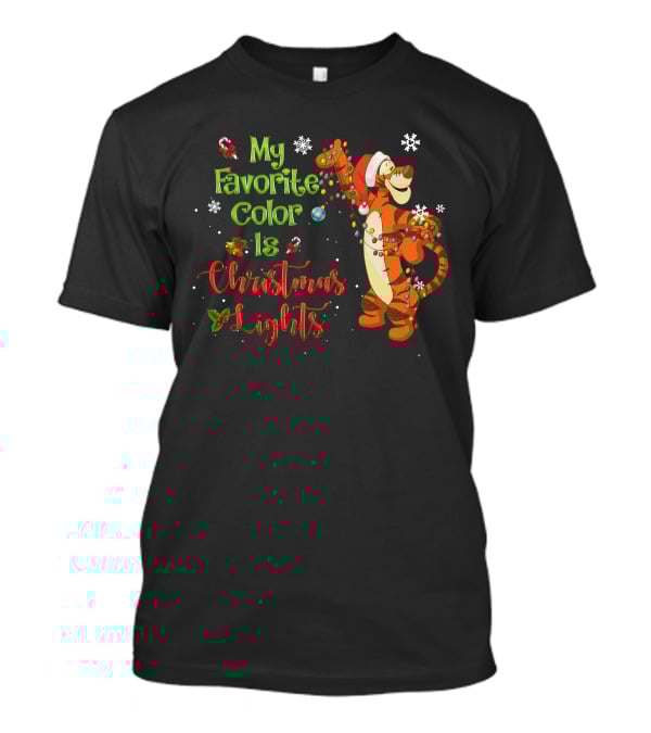 My Favorite Color Is Christmas Lights Tigger T-Shirt