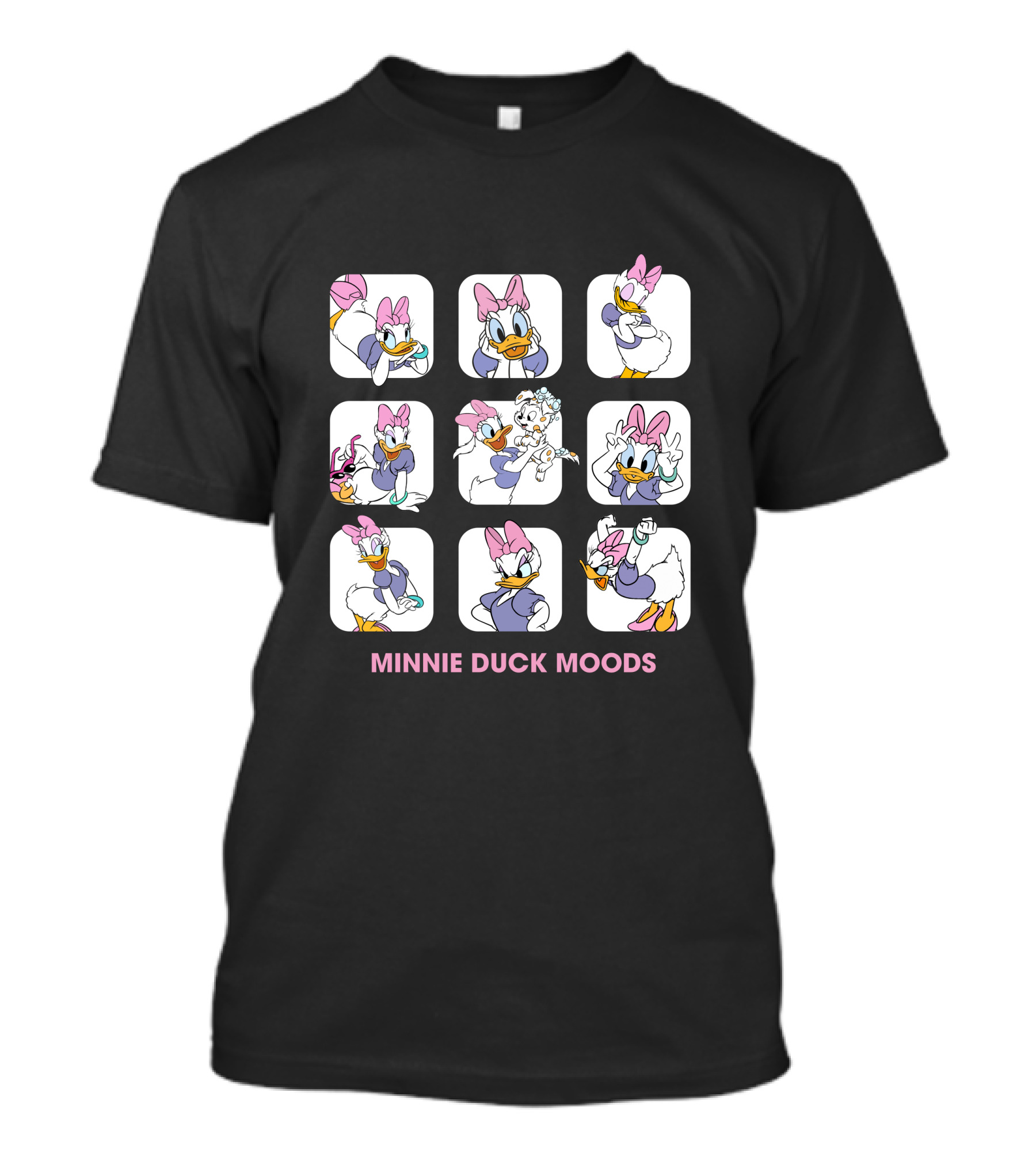 Minnie Duck Moods Daisy Cartoon Expressions T-Shirt