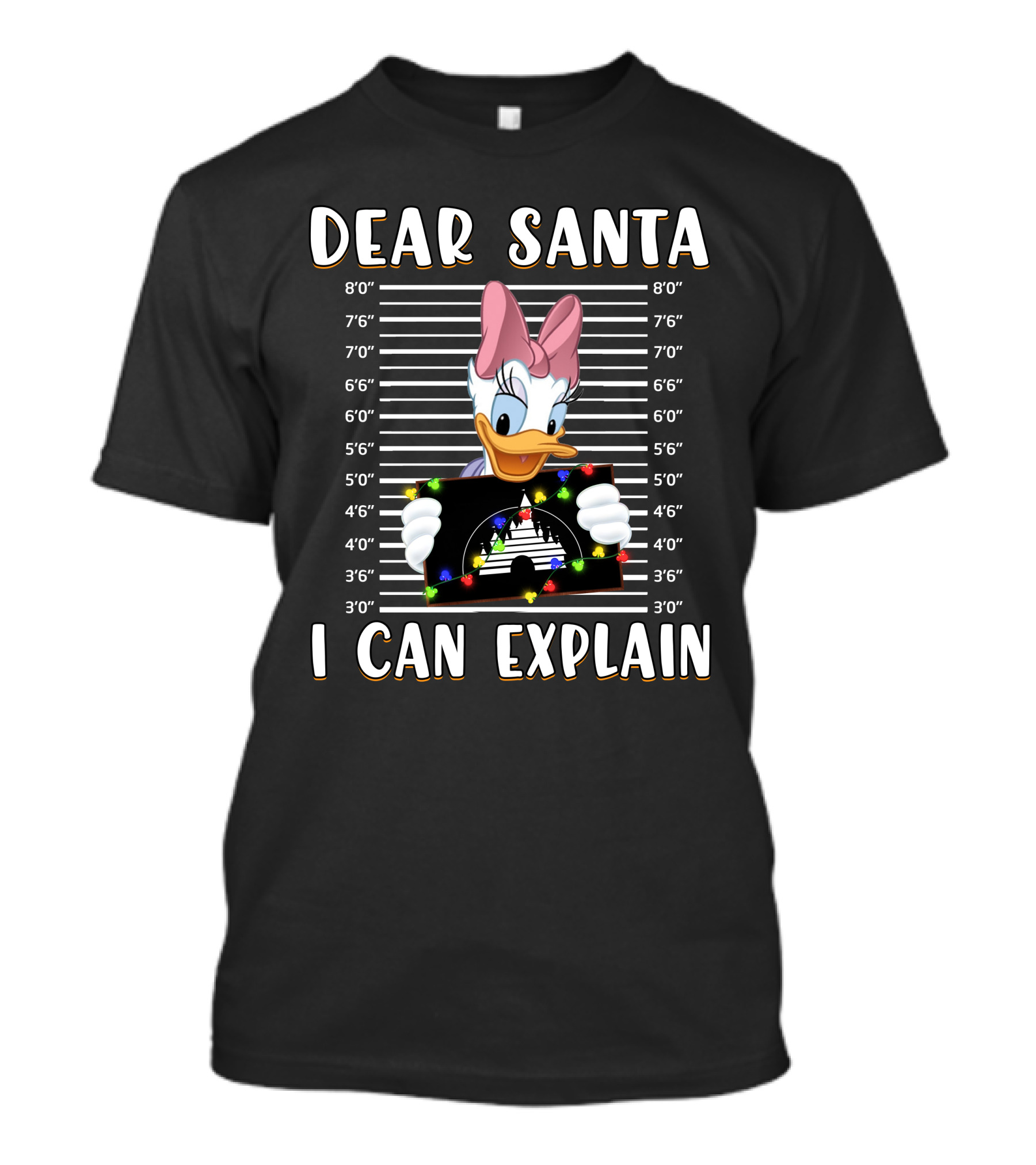 Dear Santa I Can Explain Daisy Christmas Lights Disney T-Shirt