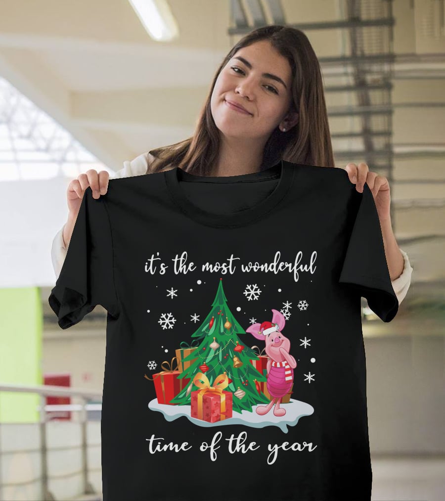 It's The Most Wonderful Time Of The Year Piglet Christmas Tree Gifts T-Shirt