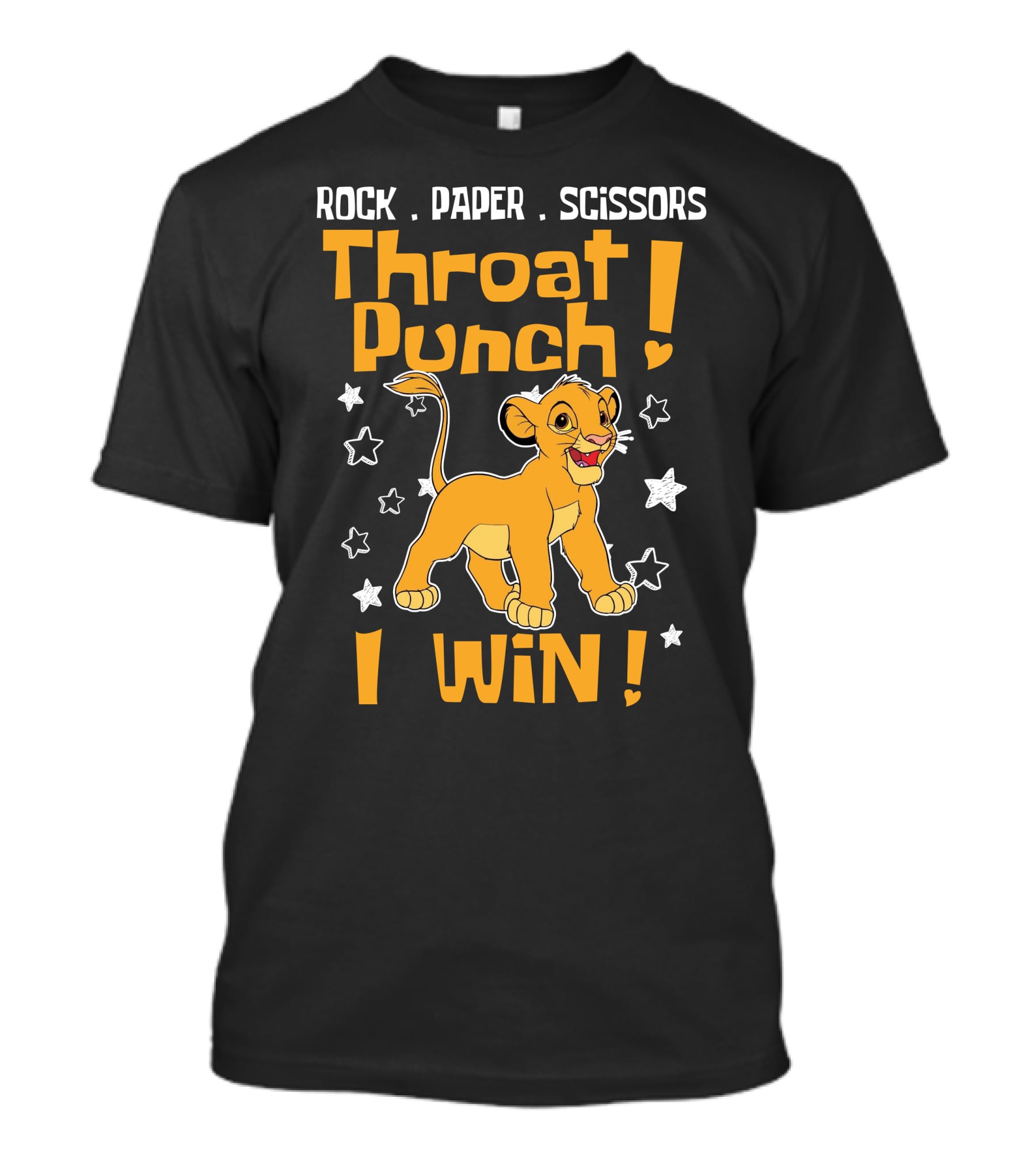 Rock Paper Scissors Throat Punch I Win Simba T-Shirt