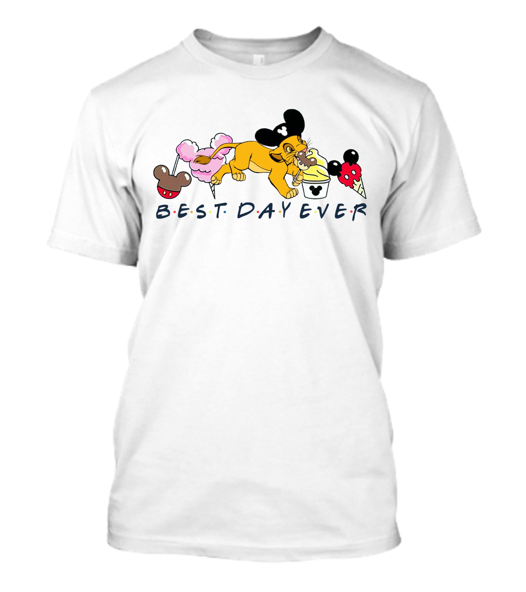 Best Day Ever Simba Mickey Ears Ice Cream Treats T-Shirt
