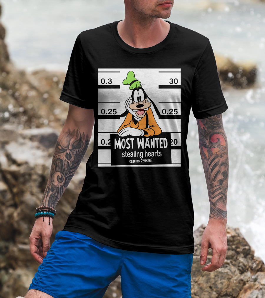 Most Wanted Goofy Stealing Hearts Case No. 2568966 T-Shirt
