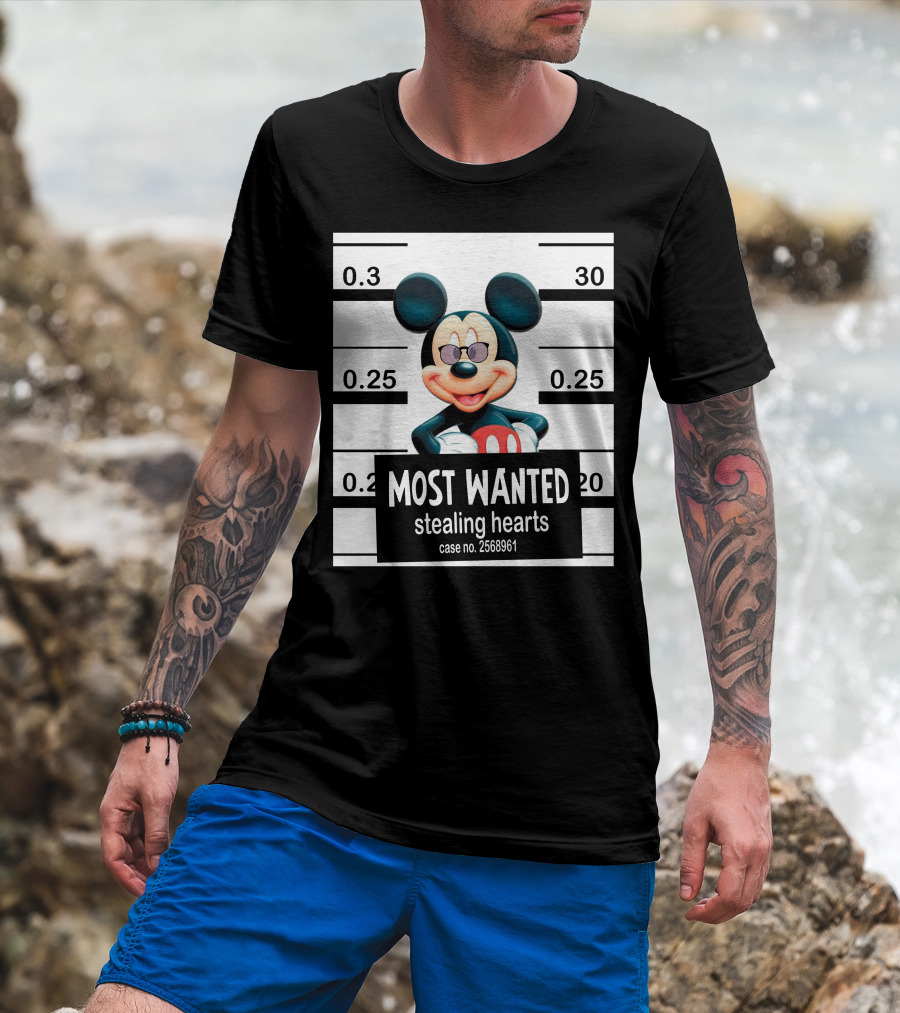Mickey Most Wanted Stealing Hearts Case No. 2568961 T-Shirt