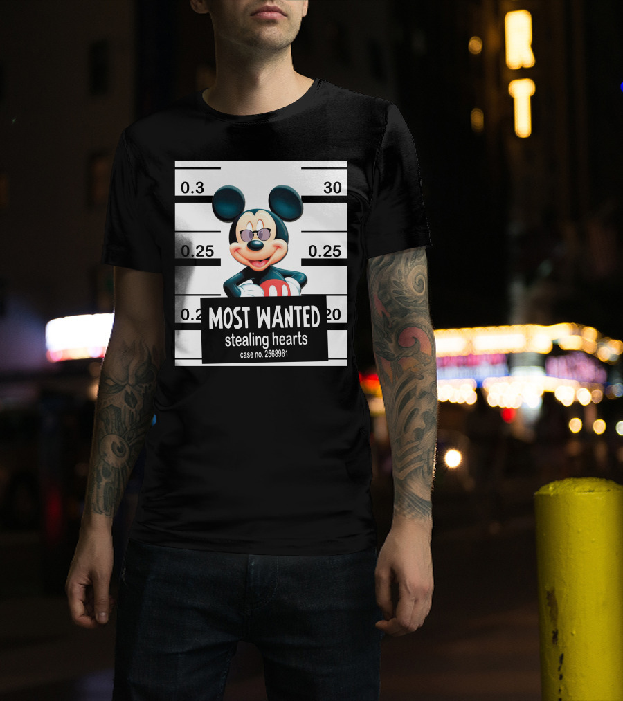 Mickey Most Wanted Stealing Hearts Case No. 2568961 T-Shirt