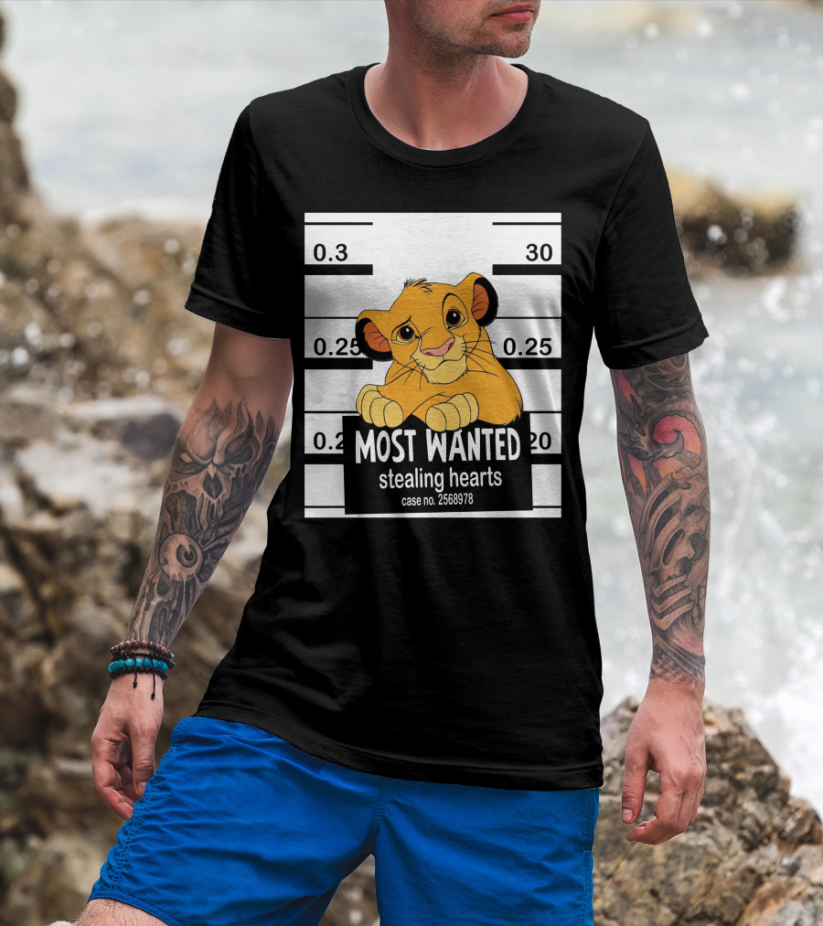 Most Wanted Simba Stealing Hearts Case No. 2568978 T-Shirt
