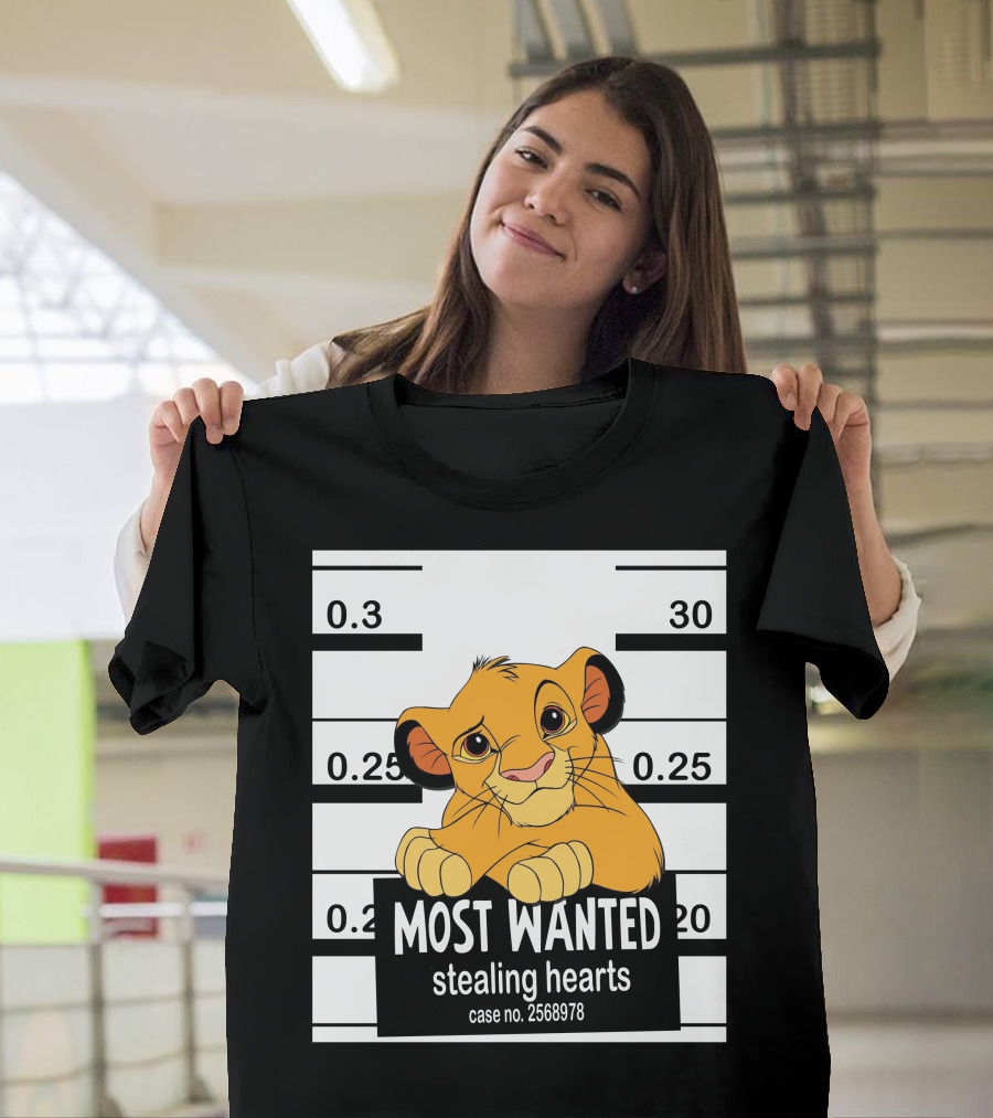 Most Wanted Simba Stealing Hearts Case No. 2568978 T-Shirt
