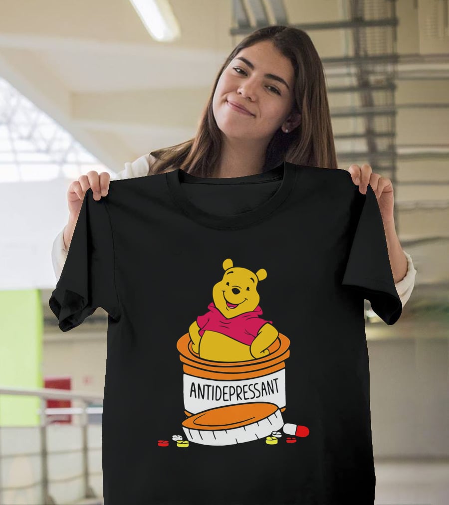 Pooh Antidepressant Jar With Pills T-Shirt