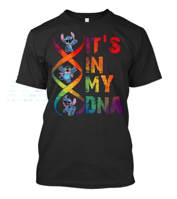 Stitch It's In My Dna Rainbow Dna Helix T-Shirt