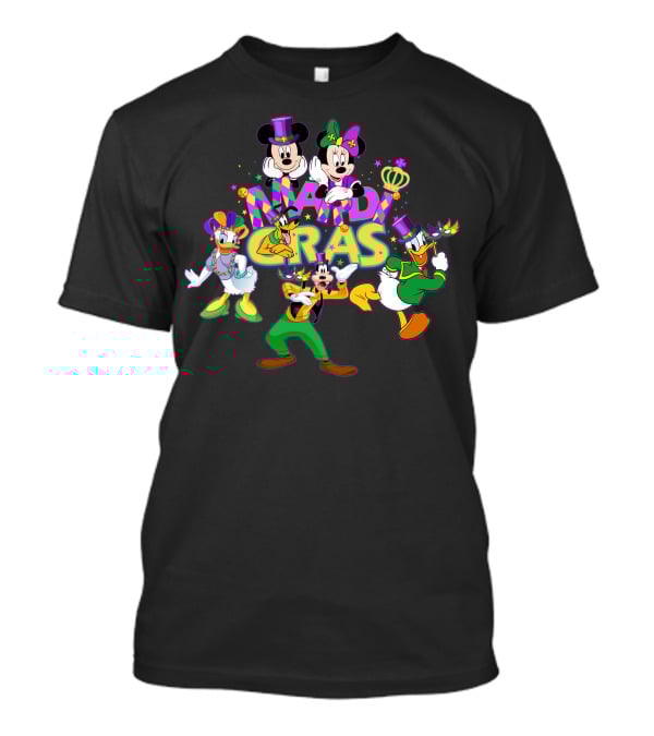 Mardi Gras Mickey Minnie Donald Daisy Goofy T-Shirt