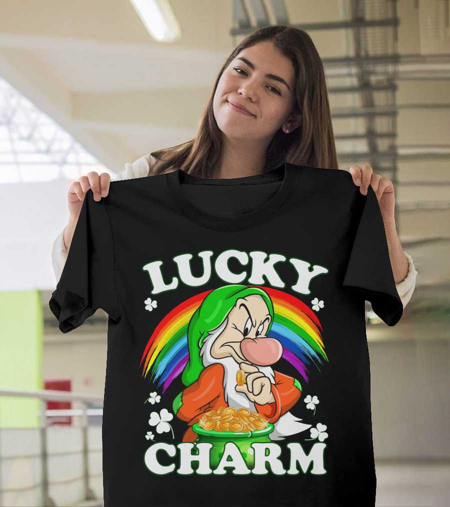 Lucky Charm Grumpy Dwarf Rainbow Treasure T-Shirt