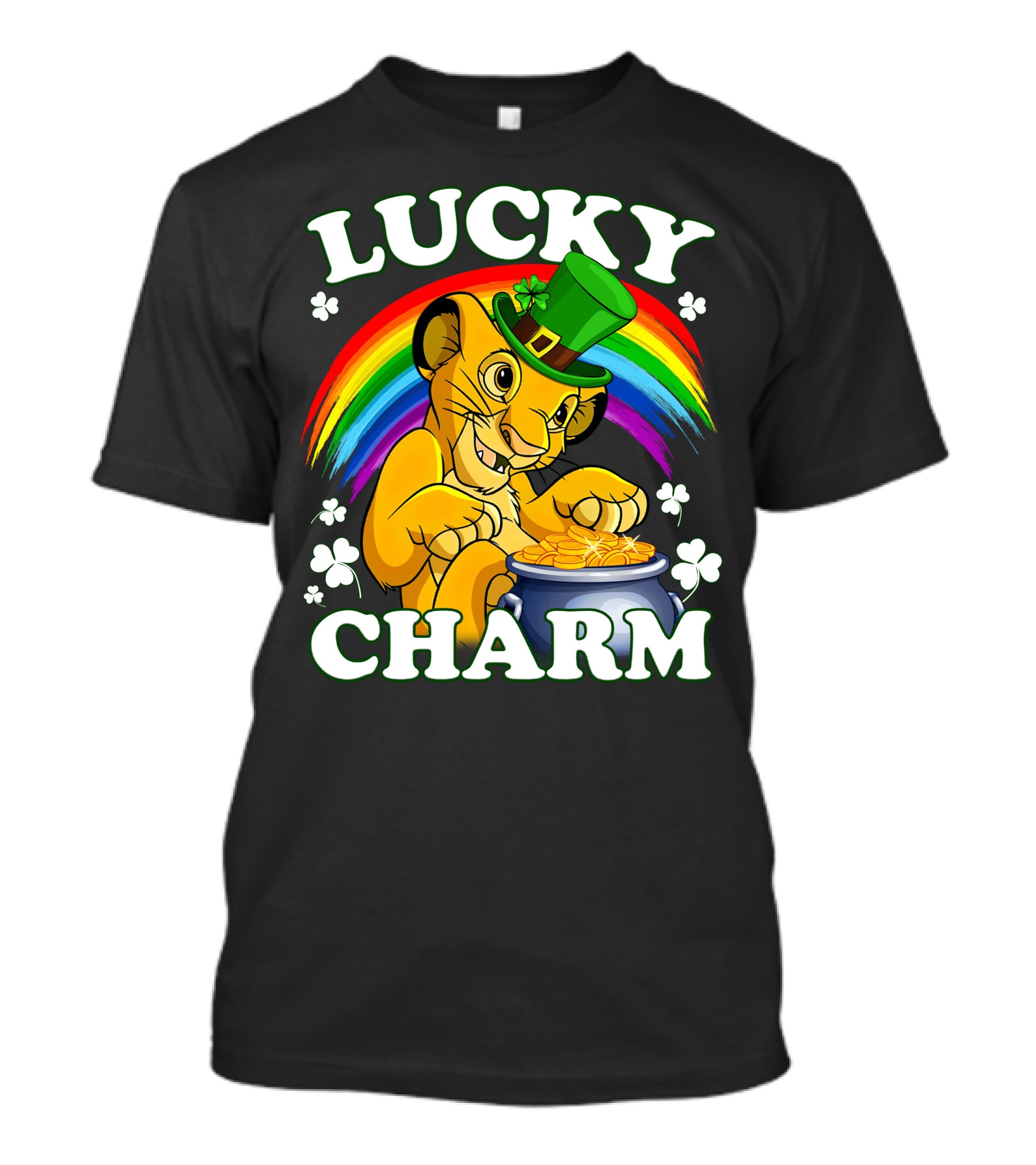 Lucky Charm Simba Rainbow Pot Of Gold T-Shirt