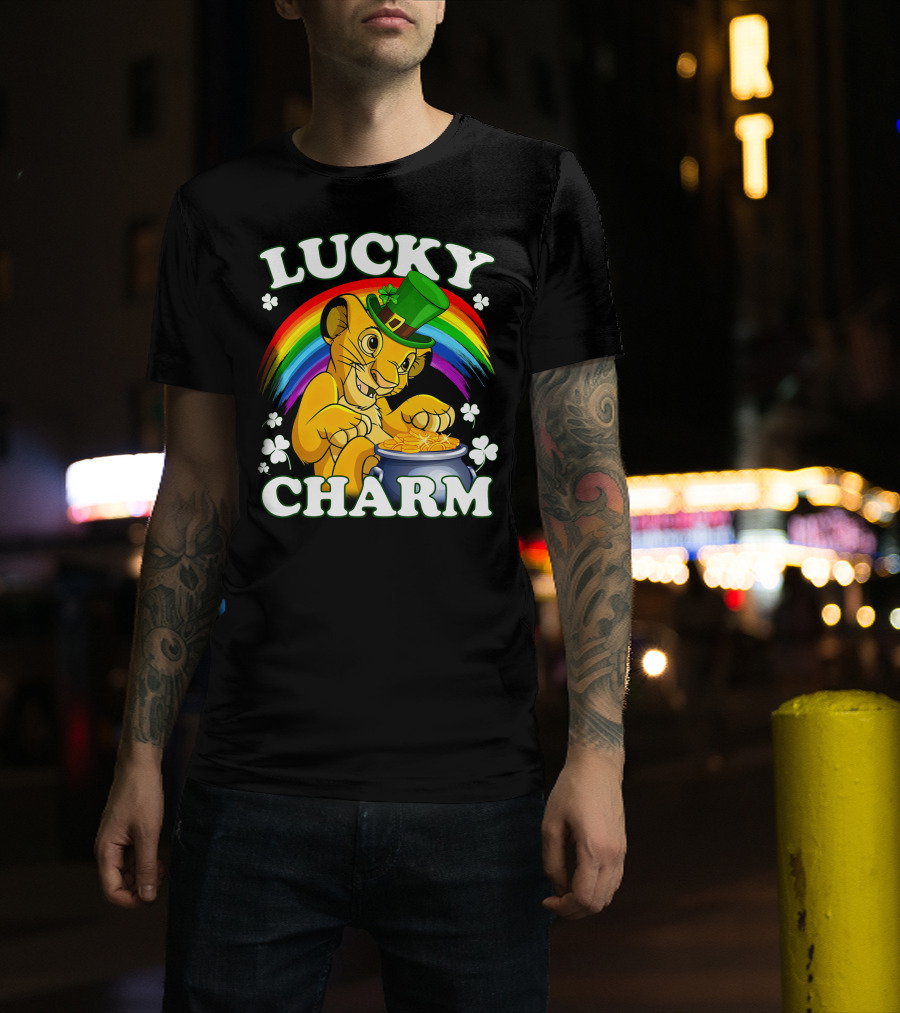 Lucky Charm Simba Rainbow Pot Of Gold T-Shirt