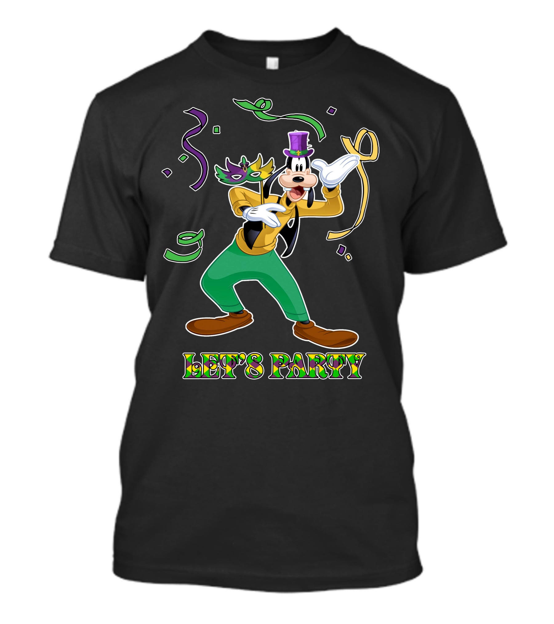 Goofy Let's Party Mardi Gras Celebration T-Shirt