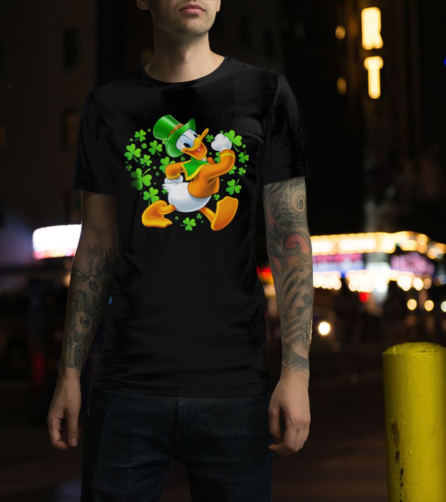 Donald Duck St. Patrick's Day Shamrock Hat T-Shirt