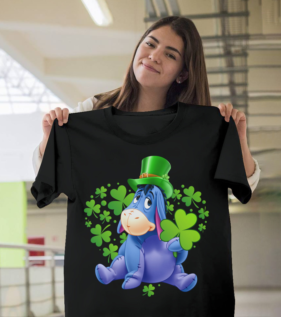 Eeyore St. Patrick's Day Clover Hat T-Shirt