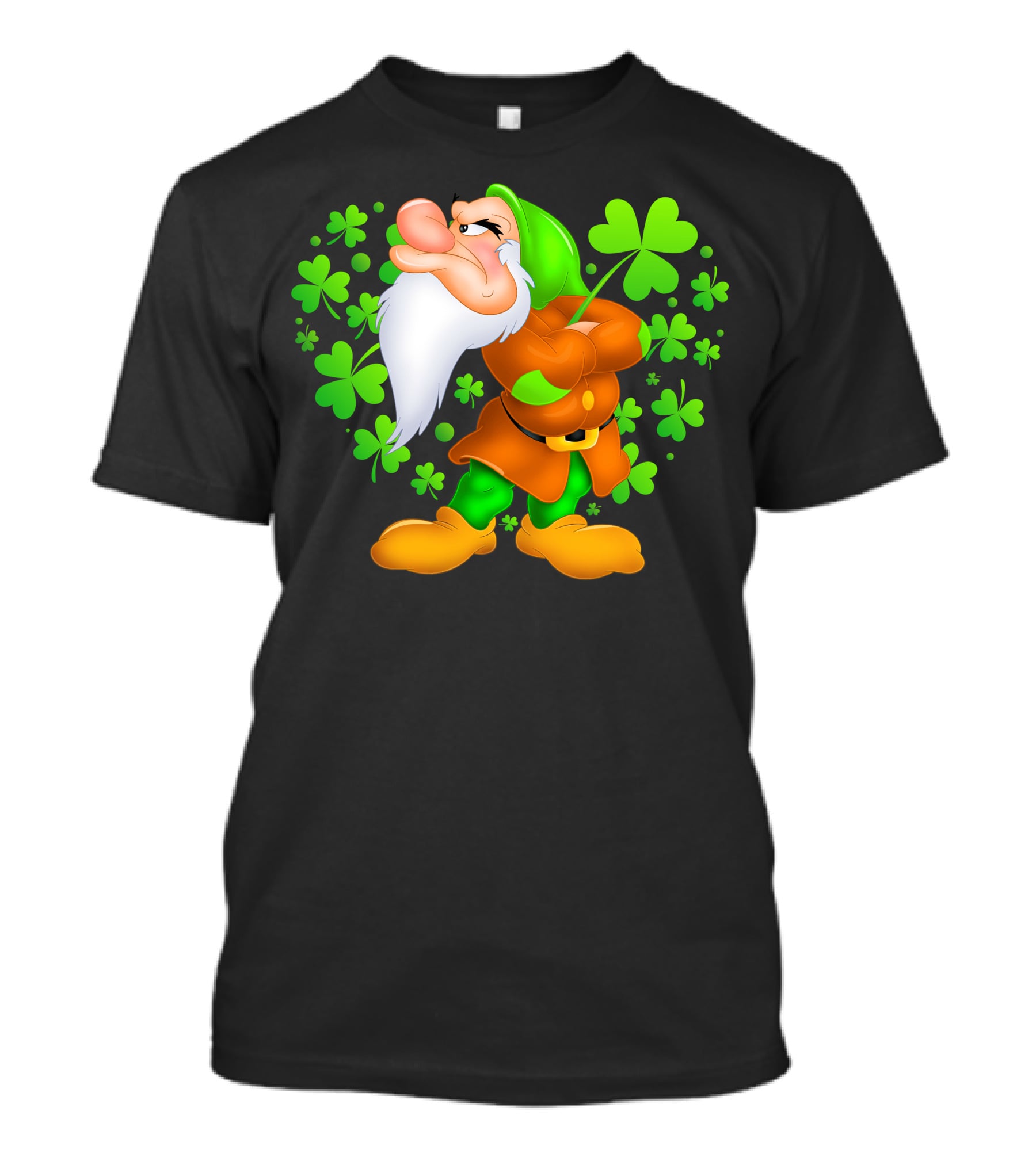Grumpy Dwarf With Shamrock T-Shirt