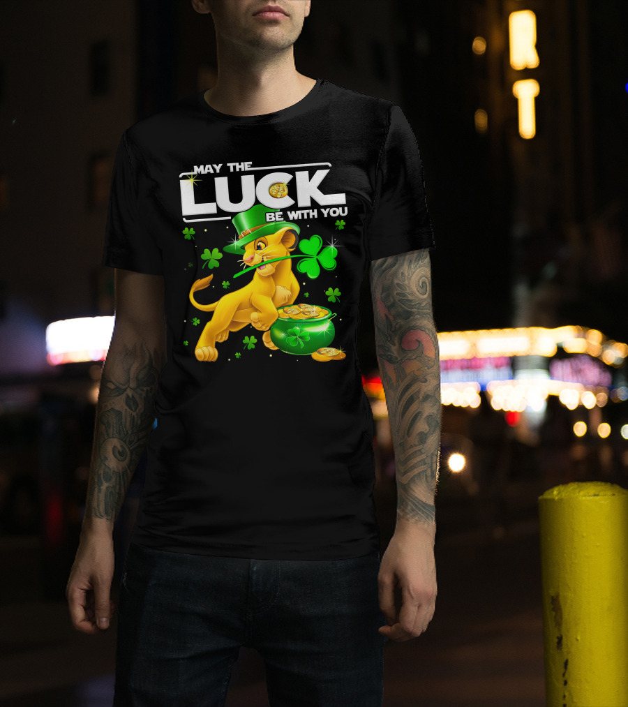 May The Luck Be With You Simba St Patrick's Day T-Shirt