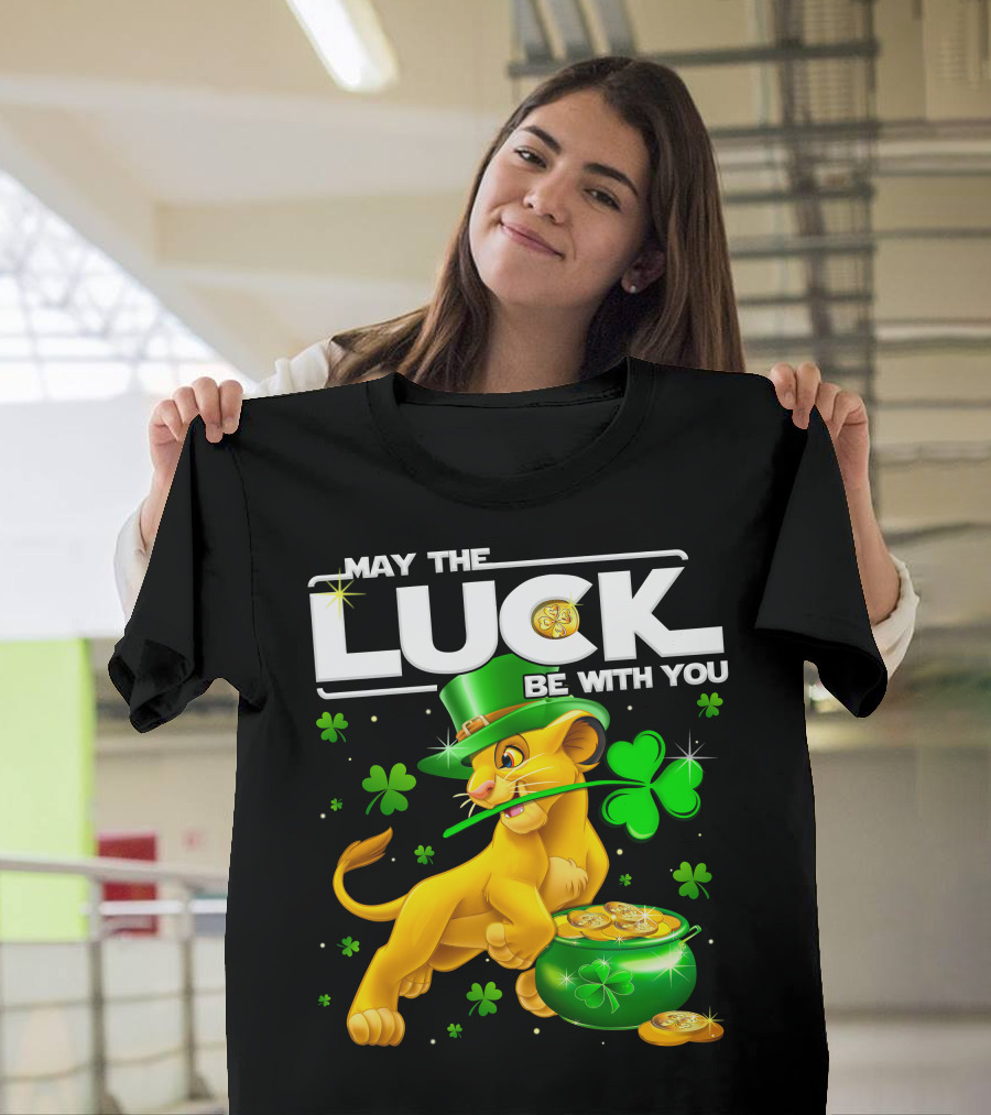 May The Luck Be With You Simba St Patrick's Day T-Shirt