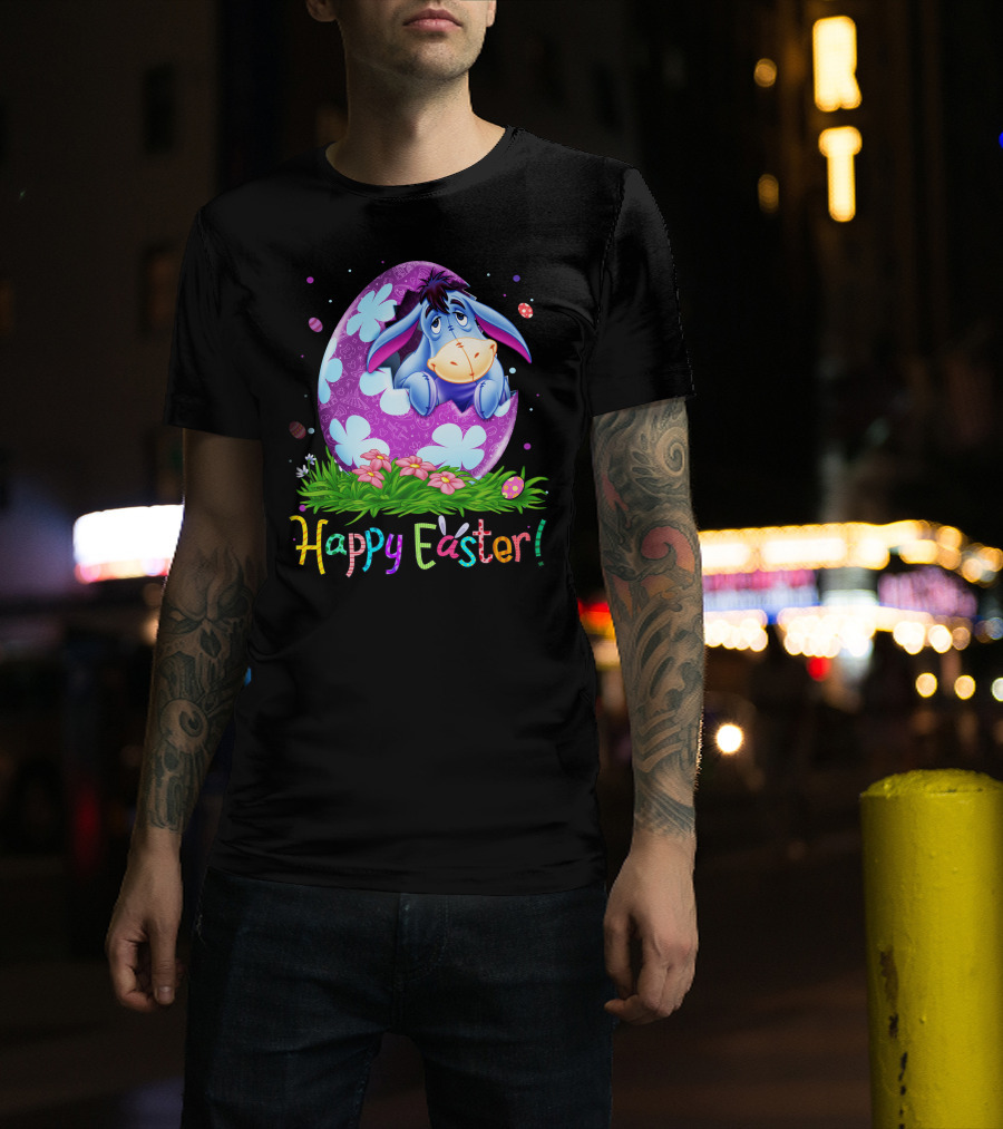 Eeyore Happy Easter Egg Floral T-Shirt