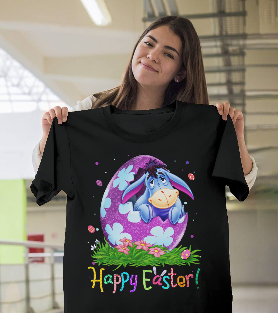 Eeyore Happy Easter Egg Floral T-Shirt