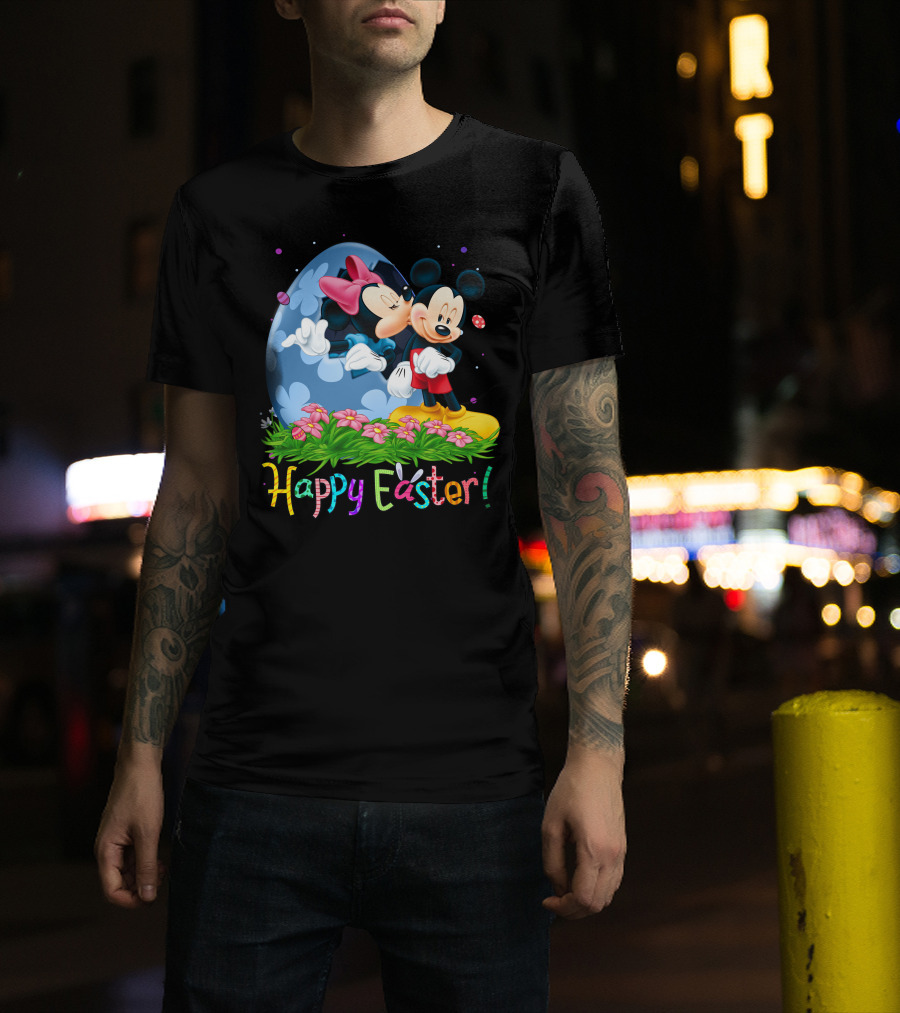 Happy Easter Mickey And Minnie T-Shirt