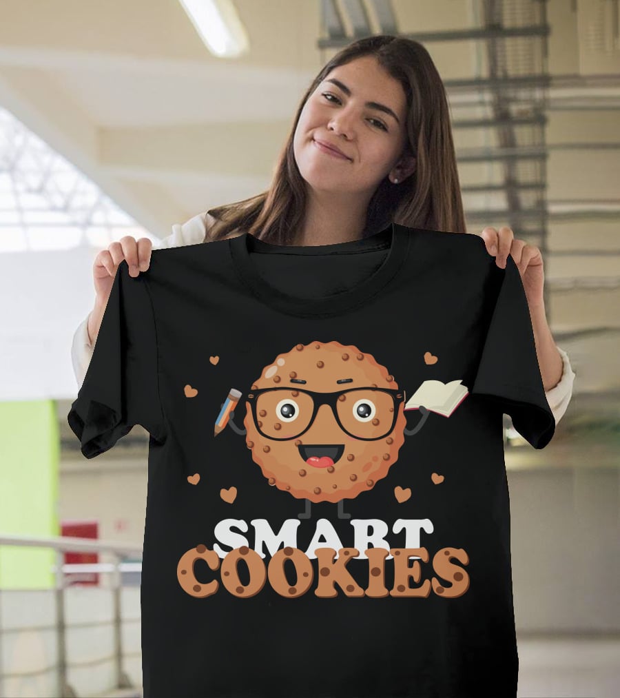 SMART COOKIES Book Pencil Glasses T-Shirt