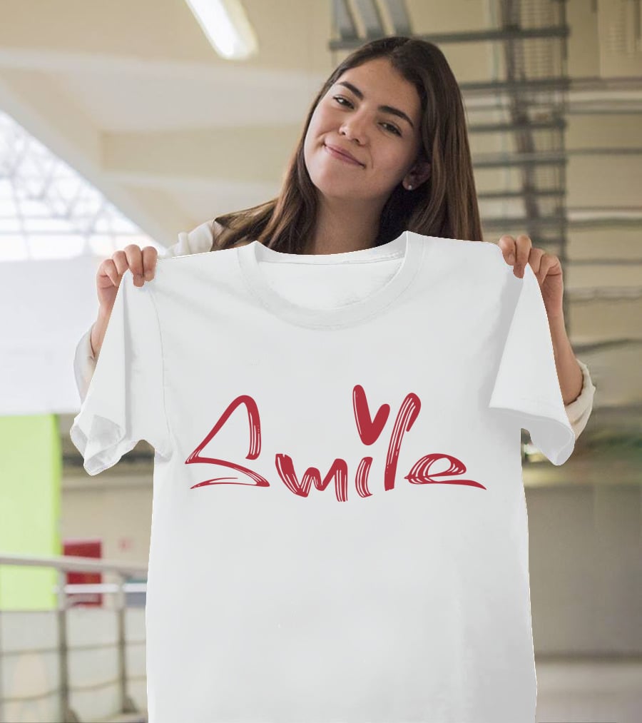 DONT FORGET TO SMILE Heart T-Shirt