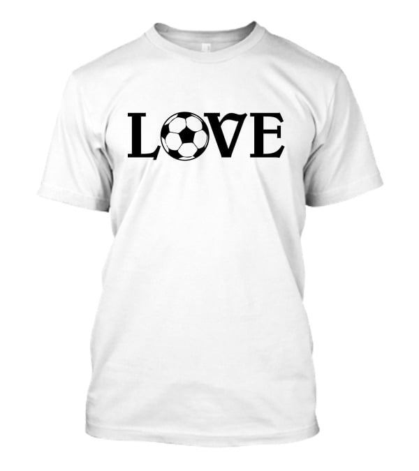 LOVE Soccer Ball Typography T-Shirt