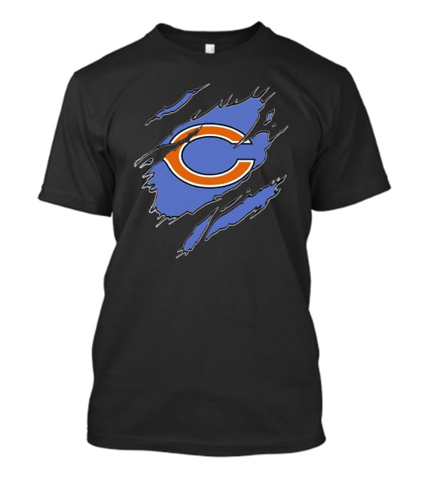 Chicago Bears Iconic C Logo In Claw Marks T-Shirt