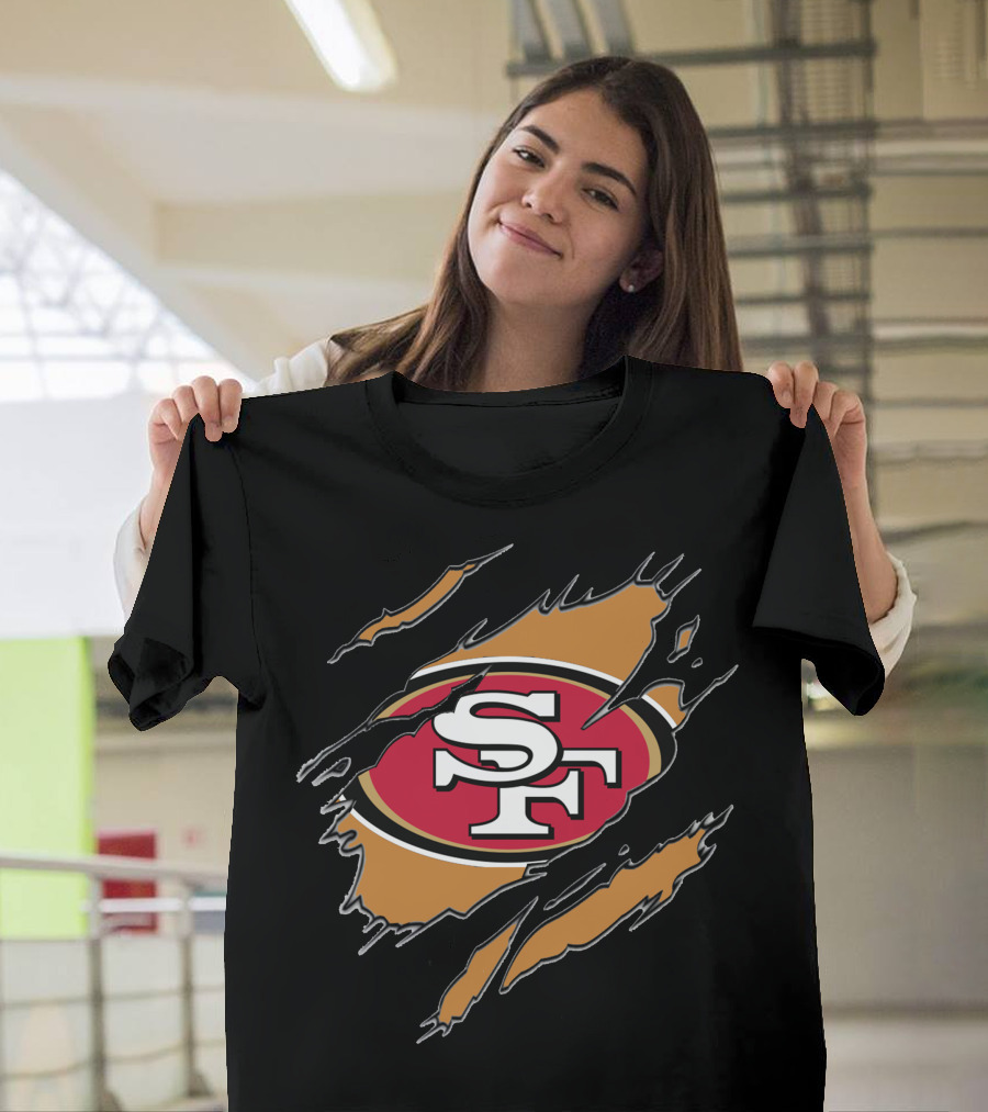 San Francisco 49ers Sf Logo Claw Rip T-Shirt