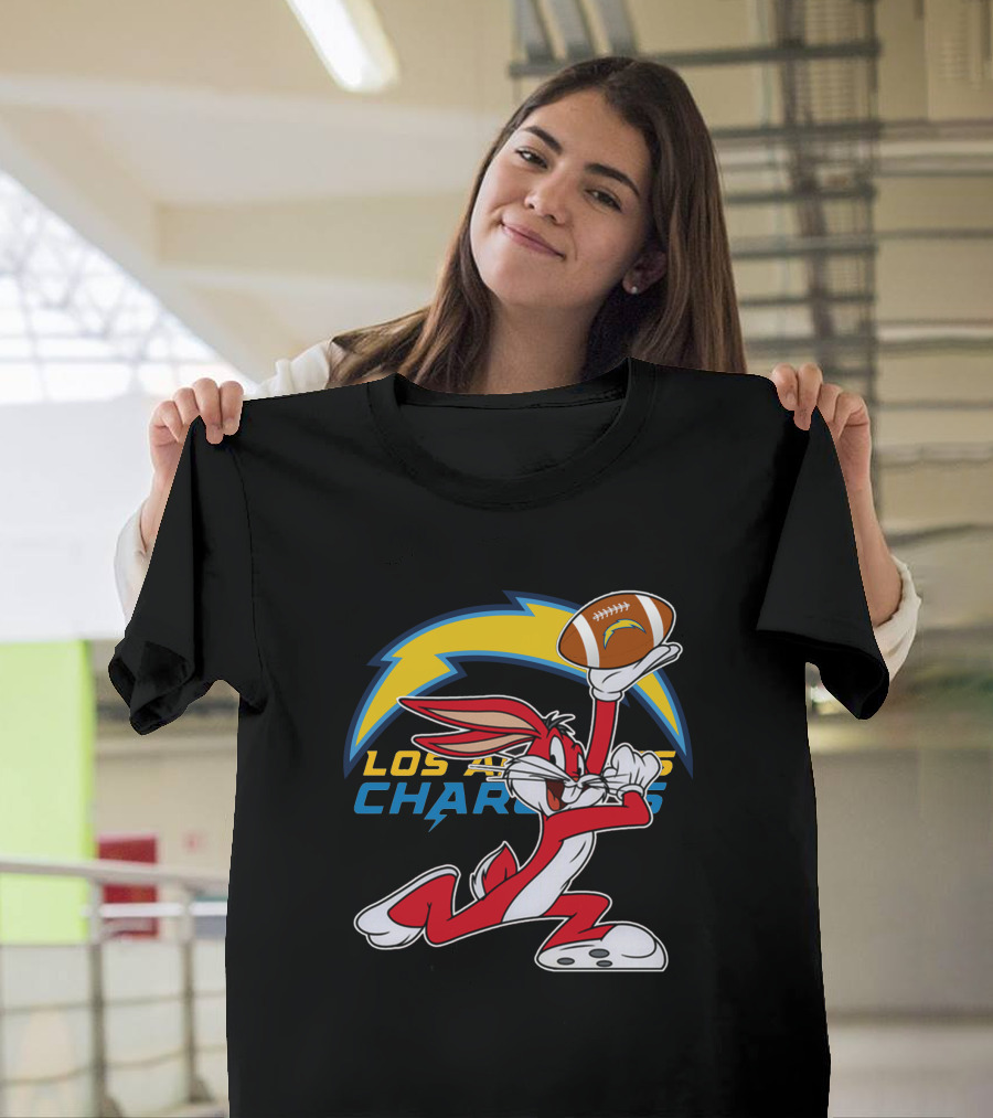 Los Angeles Chargers Bugs Bunny Football T-Shirt