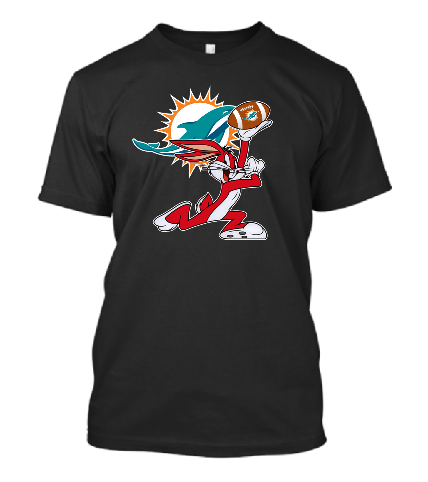 Miami Dolphins Bunny Football Fan T-Shirt