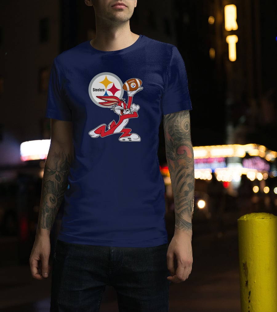 Pittsburgh Steelers Bunny Football T-Shirt