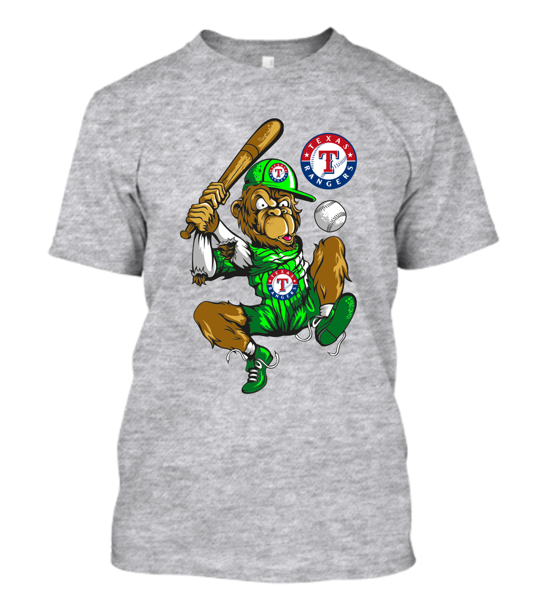 Texas Rangers Home Run Baseball Mascot With Bat T-Shirt