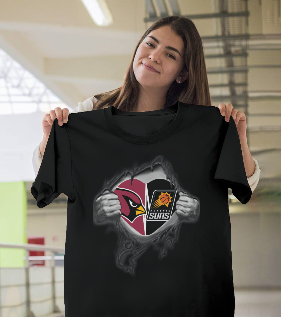 Cardinals Suns Heartburst Loyalty Fan Passion T-Shirt