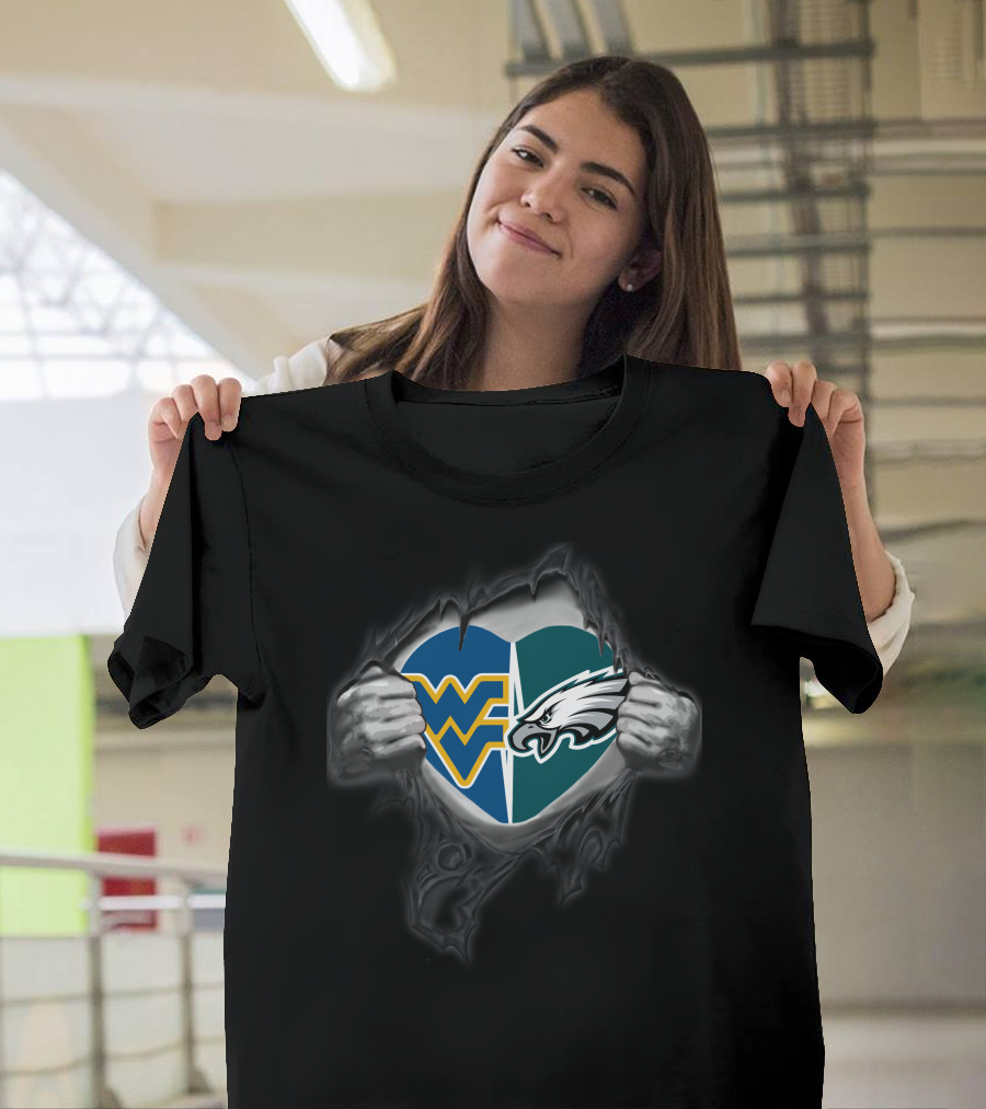 Philadelphia Eagles West Virginia Heart Logo T-Shirt