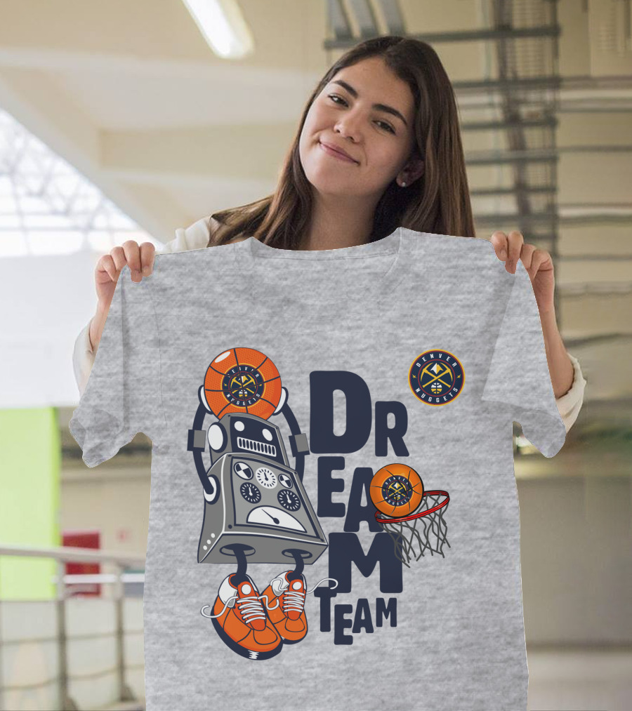 Denver Nuggets Dream Team Robot Basketball Hoops T-Shirt