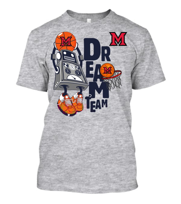 Miami Dream Team Robot Basketball M Logo T-Shirt