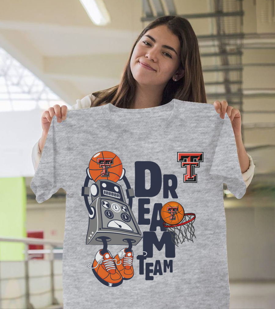 Texas Tech Dream Team Basketball Robot With Ttu Logos T-Shirt