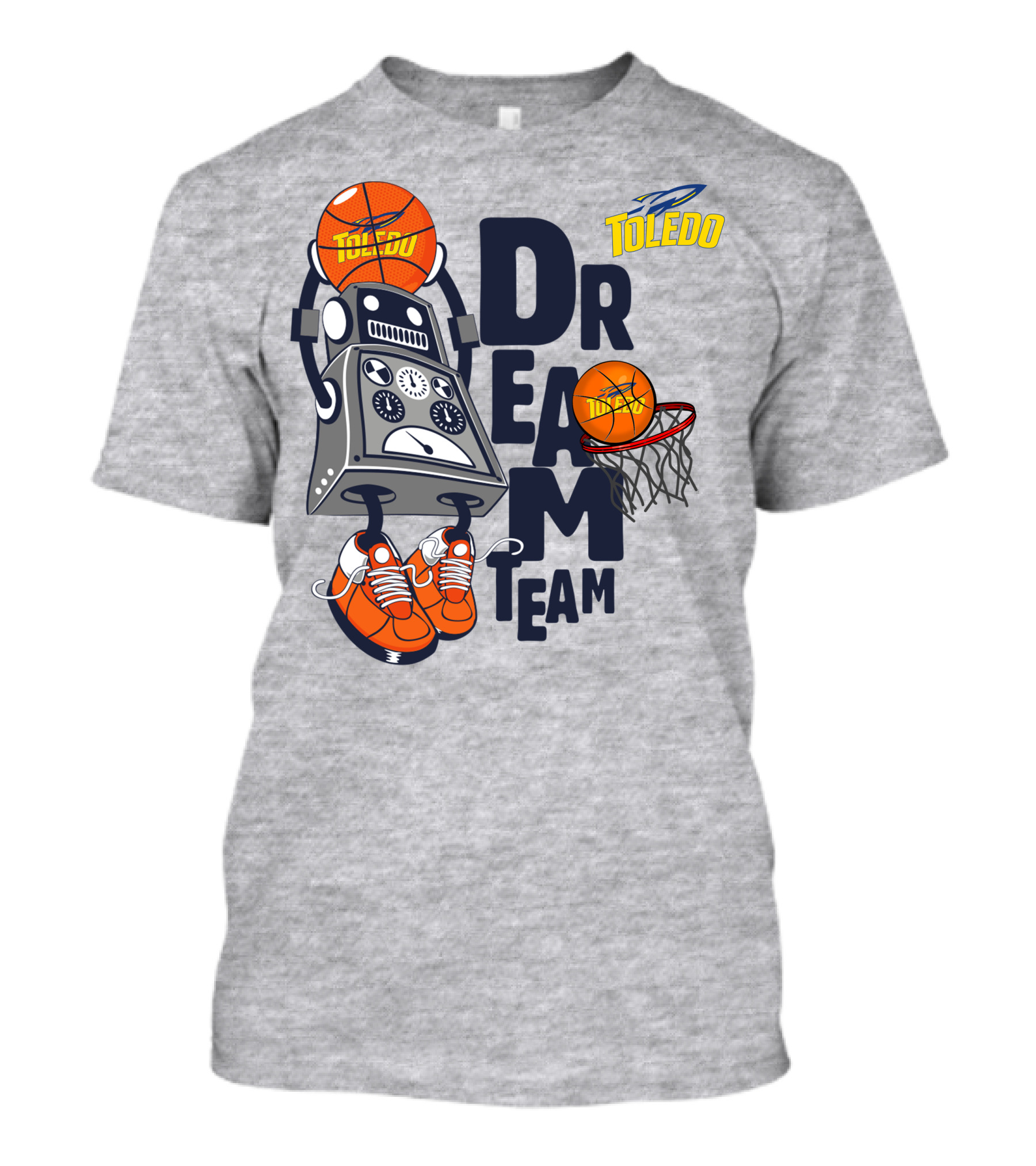 Toledo Rockets Basketball Robot Dream Team T-Shirt