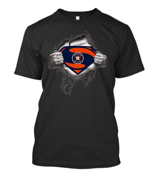 Houston Astros Superman Logo Blend T-Shirt