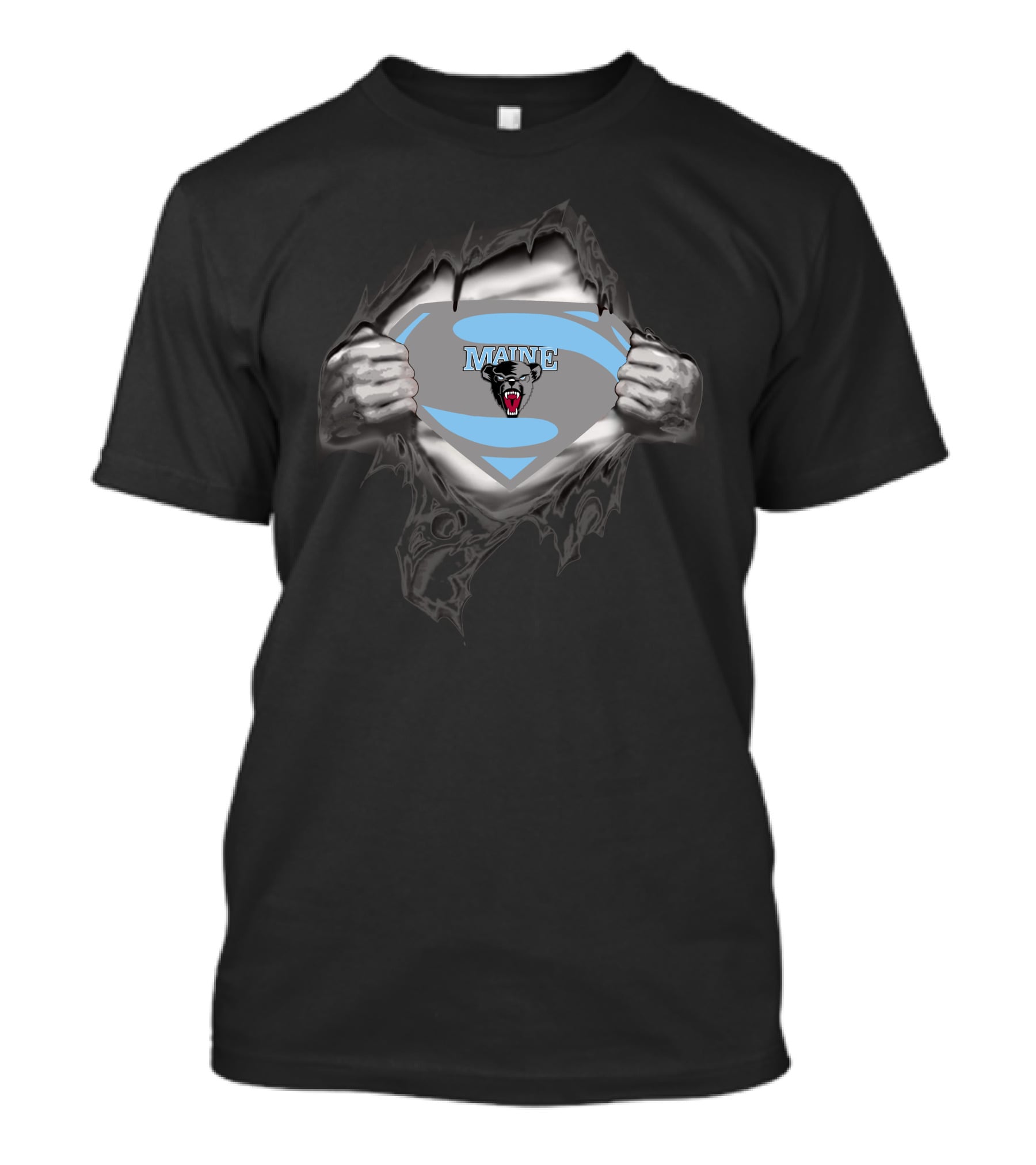 Maine Black Bears Superman Emblem T-Shirt