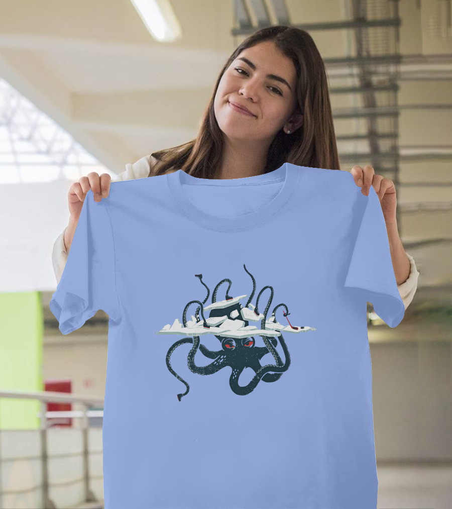 Alair Seattle Kraken Octopus Hockey Arena Scene T-Shirt