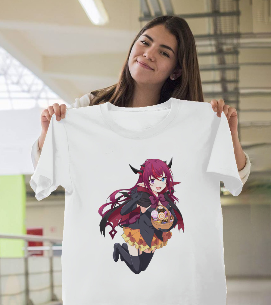 Irys Anime Halloween Devil With Candy Basket T-Shirt
