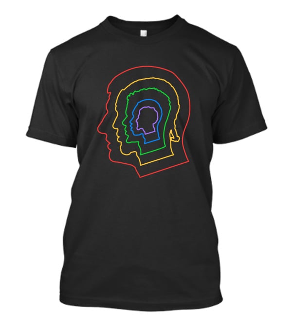 Idratherbelurking Core Five Rainbow Edition Neon Silhouette Layers T-Shirt