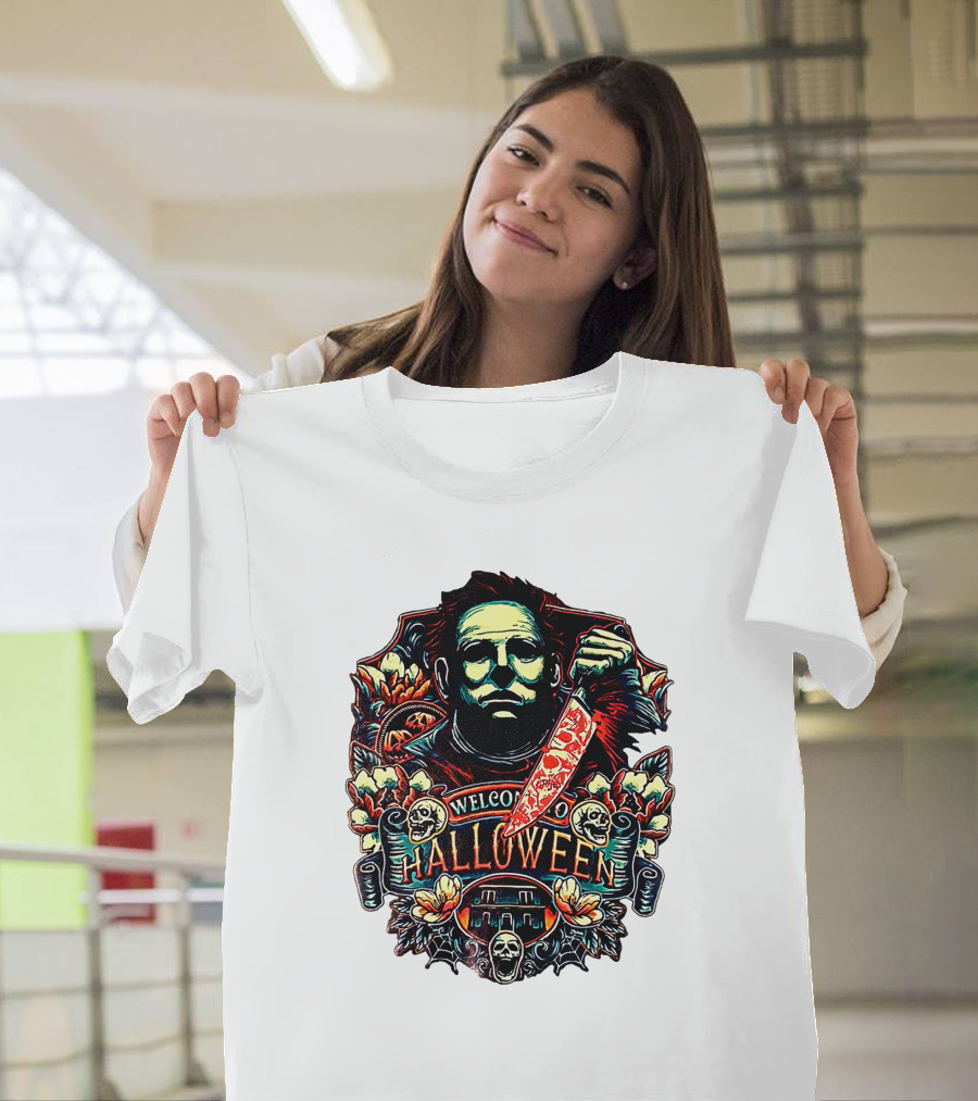 Sassy Shortcake Welcome To Halloween Horror Knife T-Shirt